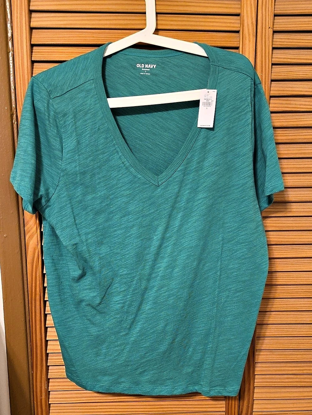 Old Navy EveryWear V-Neck T-Shirt Short Sleeve Top in Green NWT